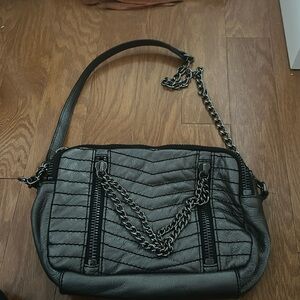 Metallic leather purse